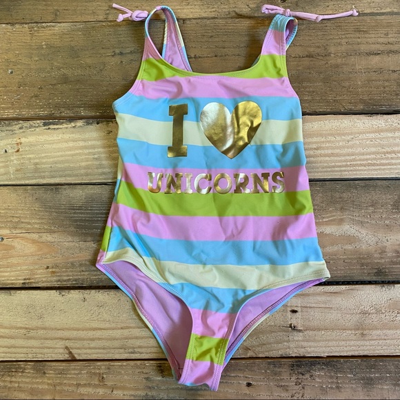 I 🤍 Unicorns Sweet Pineapple Bathing Suit size 7 - Picture 1 of 4